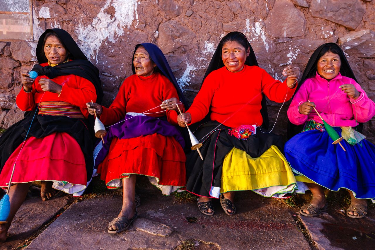 spinning on Taquile Island